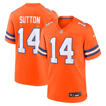 Men's Denver Broncos Courtland Sutton Nike Orange Mile High Collection 1977 Throwback Player Game Jersey